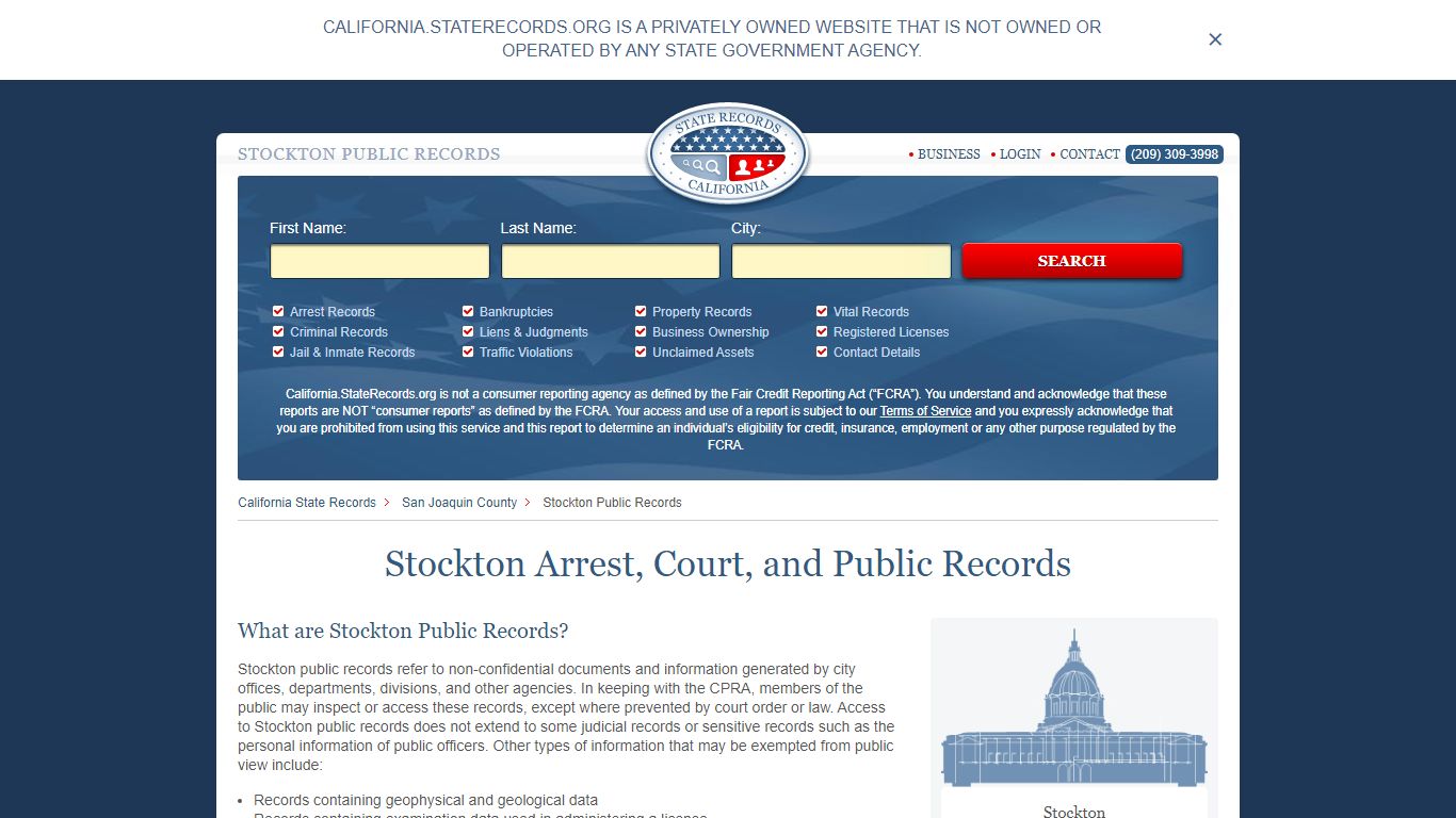 Stockton Arrest and Public Records | California ...